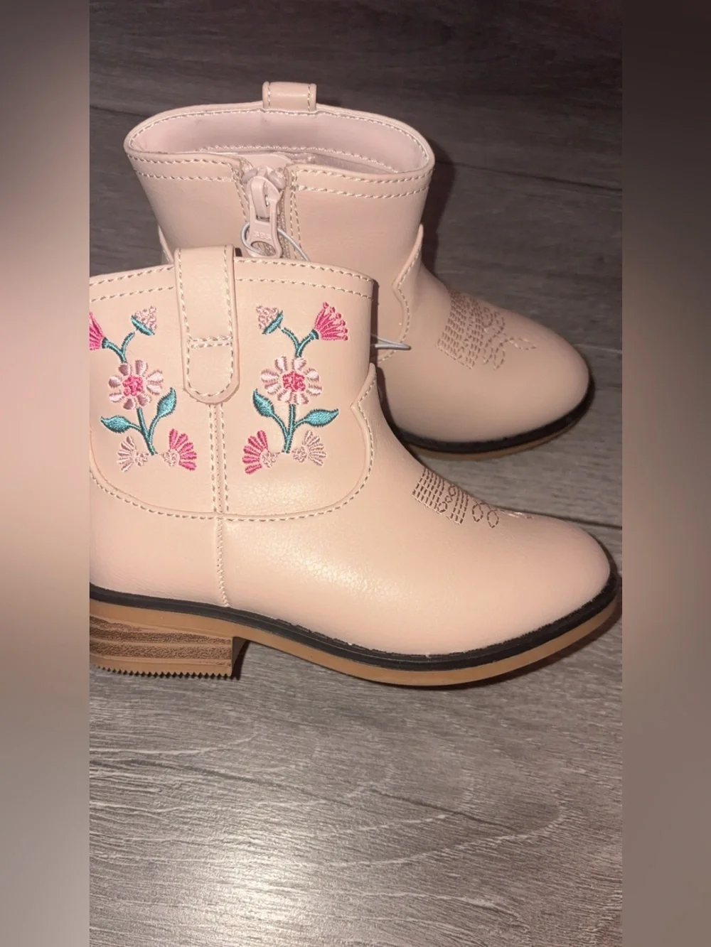 Cat & Jack Toddler Girls Size 8 Whitley Western Cowboy Boots New W Tags Pink